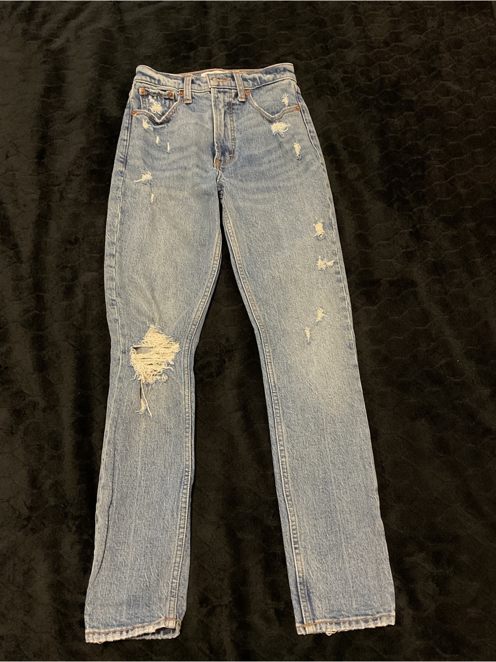 Abercrombie & Fitch Light Blue High-Rise Skinny Jeans